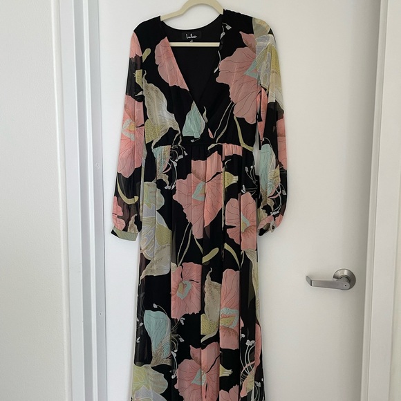 Lulu's Black Floral Maxi Dress - Picture 12 of 12